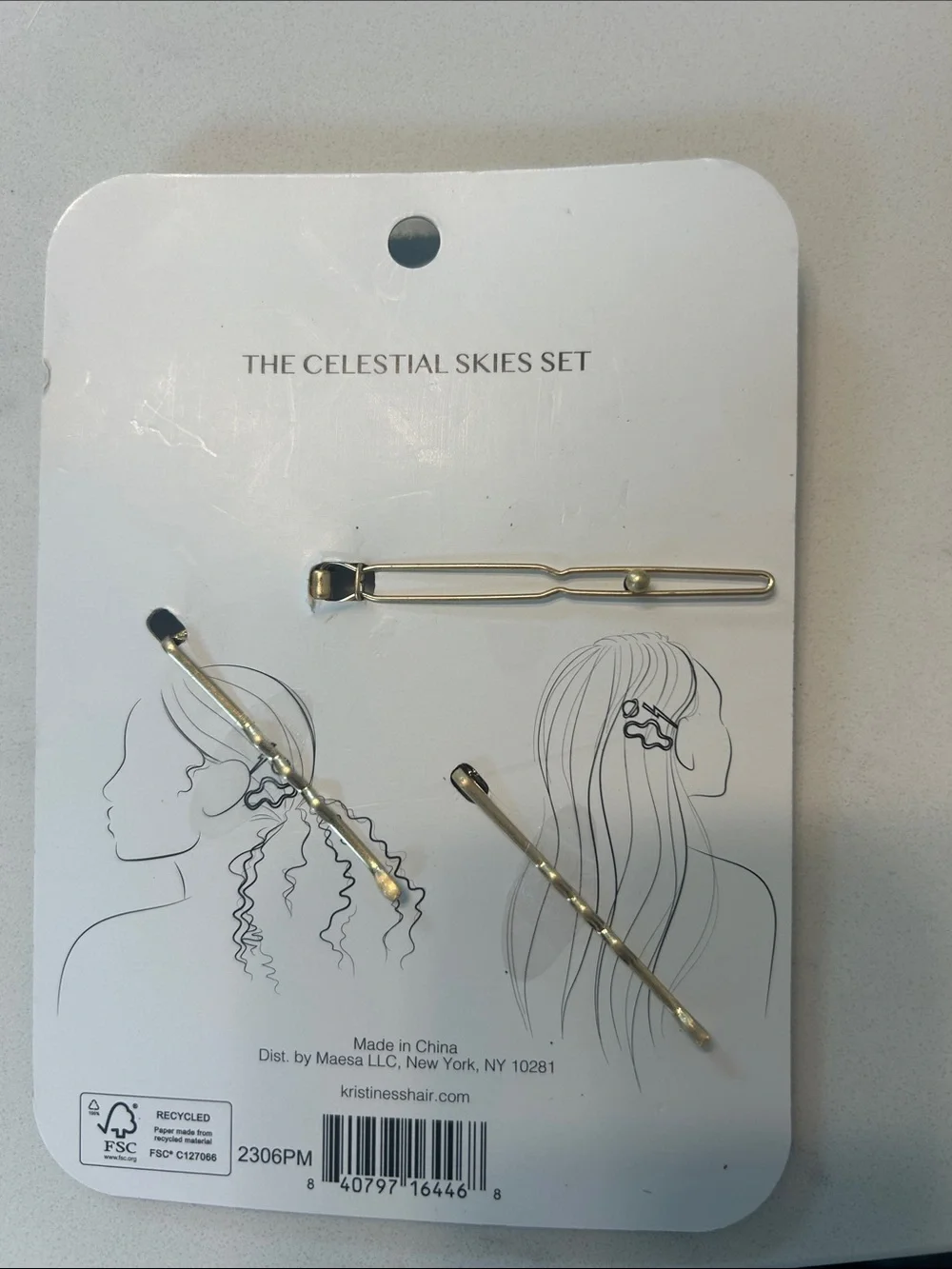 Kristin Ess The Celestial Skies Gold Hair Clip Set